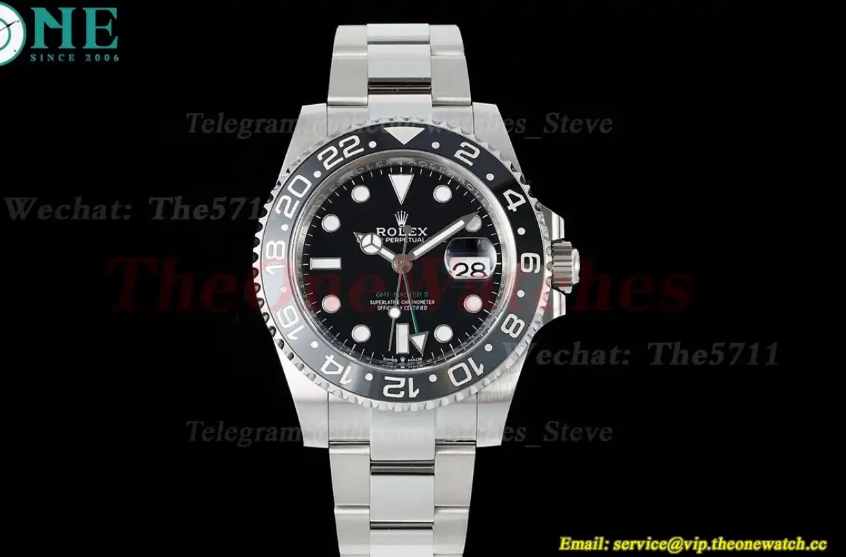 GMT II 126710 Bruce Wayne Oys 40mm SS SS Black Clean DD3285 Super Clone