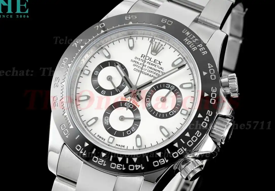 Daytona 116500 CER SS White 904L JVSF Asia 7750