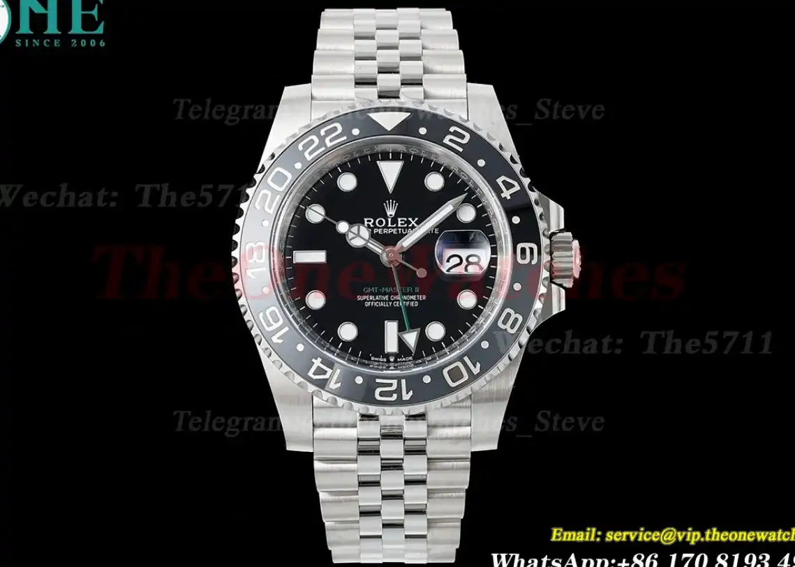 GMT Master II 126710 Bruce Wayne Jub 40mm SS SS Black Clean DD3285 Super Clone