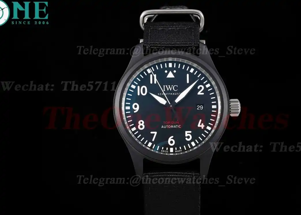 Pilot Top Gun 41mm CER NY Black Dial ZF A32111