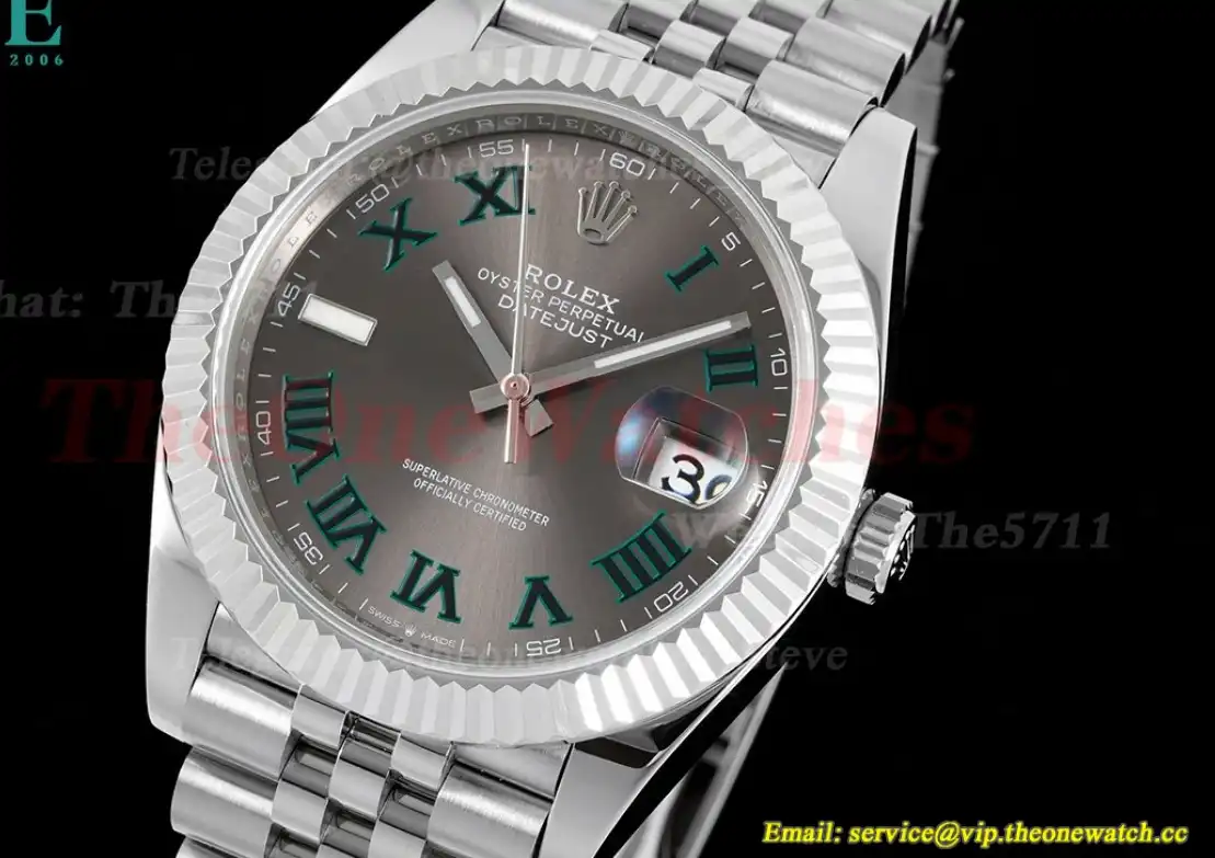 Datejust 126334 41MM Grey Rmn 904L Jubilee Bracelet ZF A2824