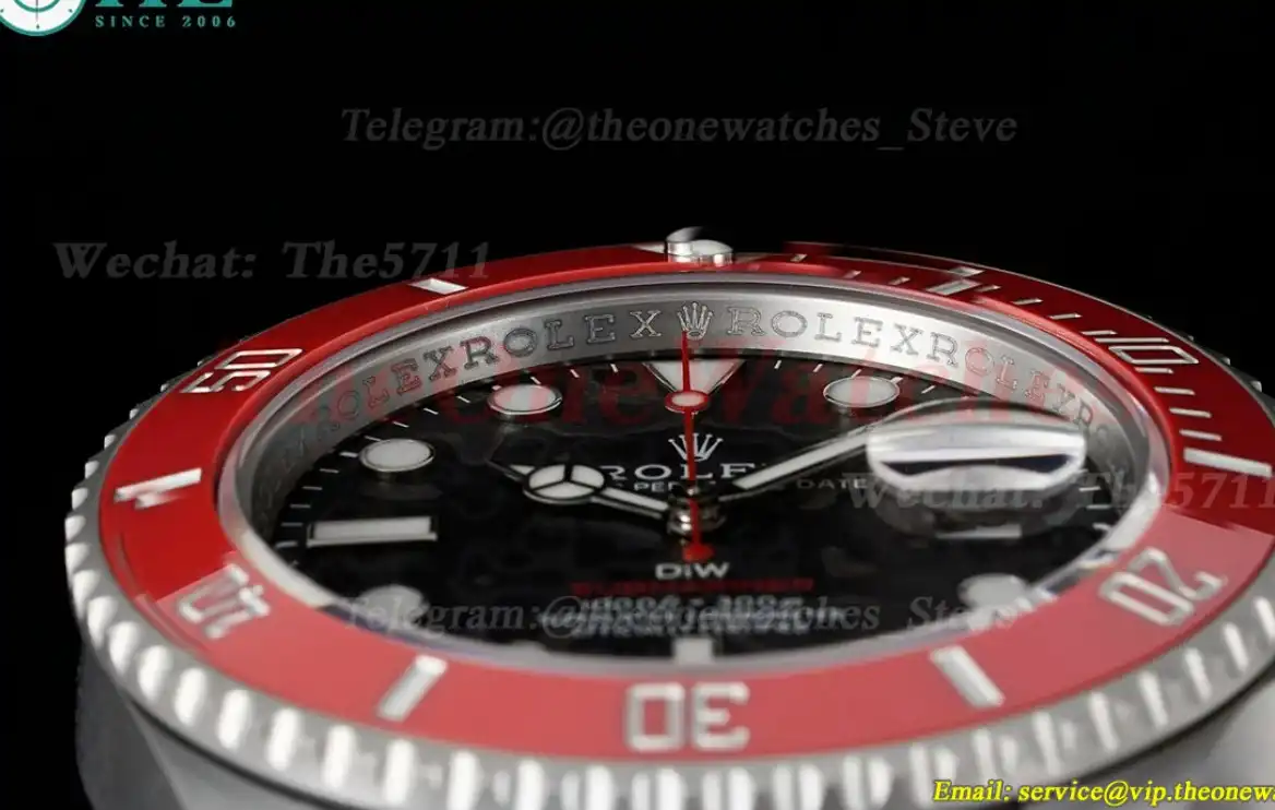 Submariner DIW 40mm Red SS SS Carbon Dial VSF VS3135