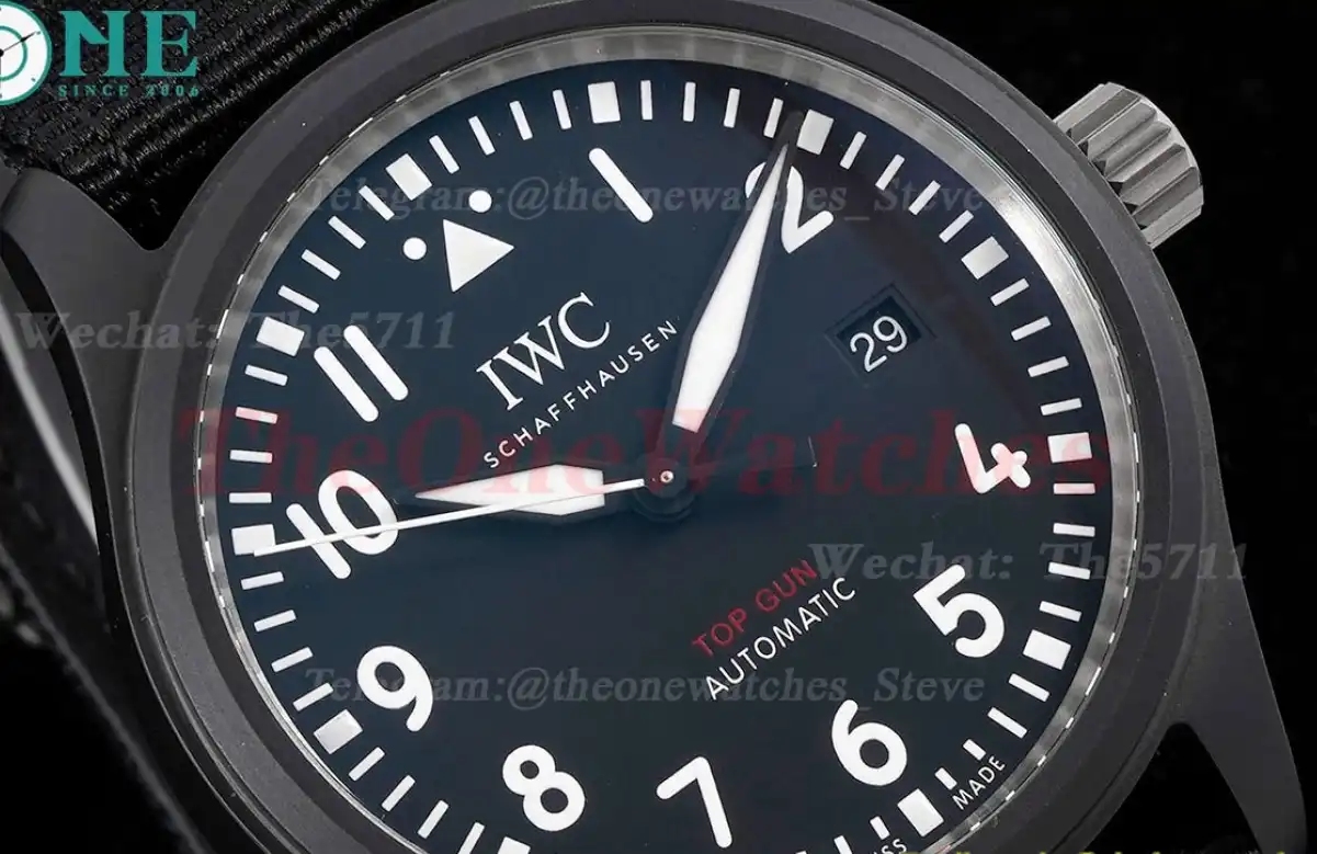 Pilot Top Gun 41mm CER NY Black Dial ZF A32111