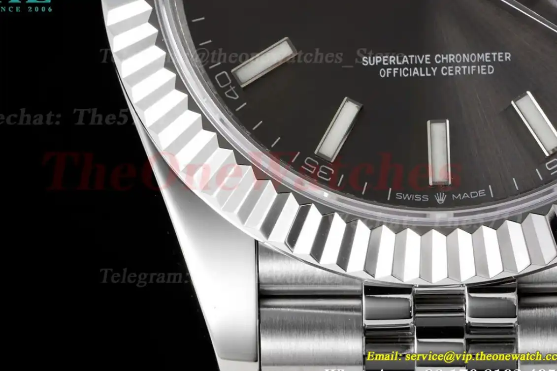 Datejust 126334 41MM Grey Stk 904L Jubilee Bracelet ZF A2824