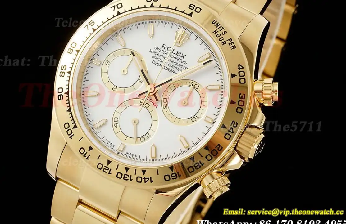 Daytona 126508 40mm YG YG White Dial QF SH4131 Super Clone