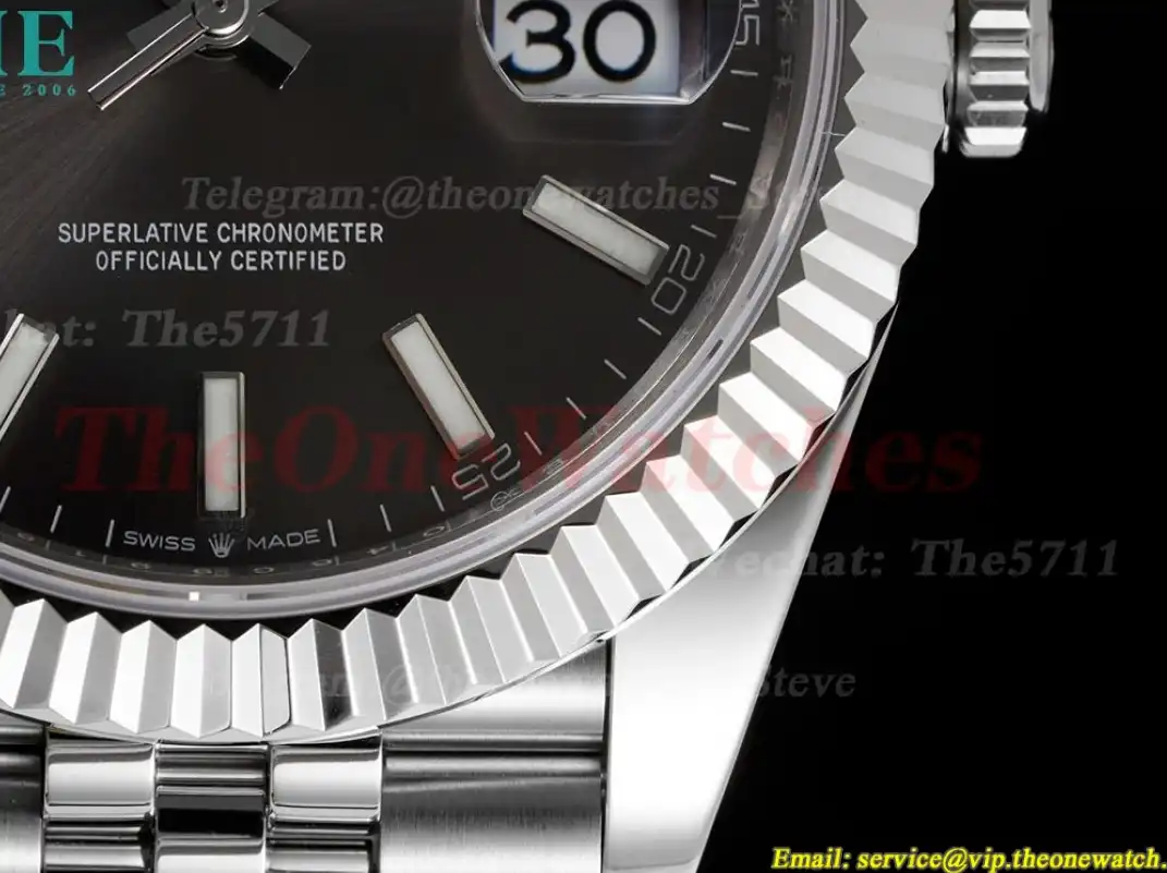 Datejust 126334 41MM Grey Stk 904L Jubilee Bracelet ZF A2824