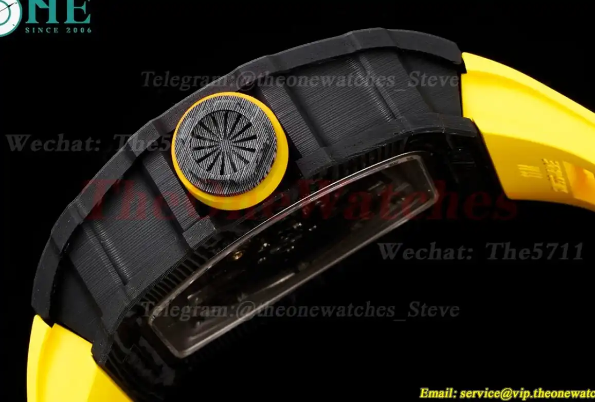 RM035-02 Carbon RU Skeleton Dial on Yellow Strap ZF NH05