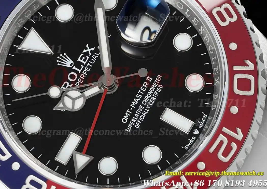 GMT Master II 126710 Pepsi Oys 40mm SS SS Black Dial APF VR3285