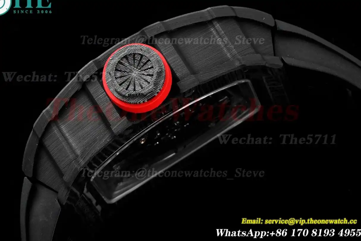 RM035-02 Carbon RU Skeleton Dial on Black Strap ZF NH05