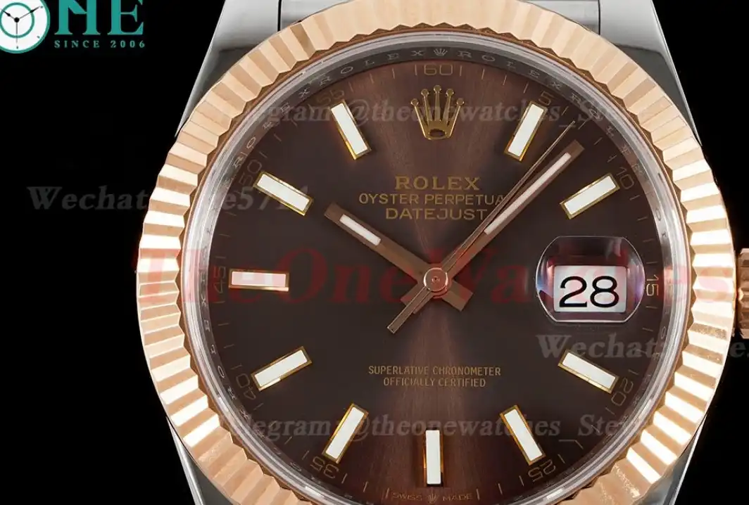 Datejust 126331 41mm Jubilee 904L SS RG Brown Stk VSF VS3235