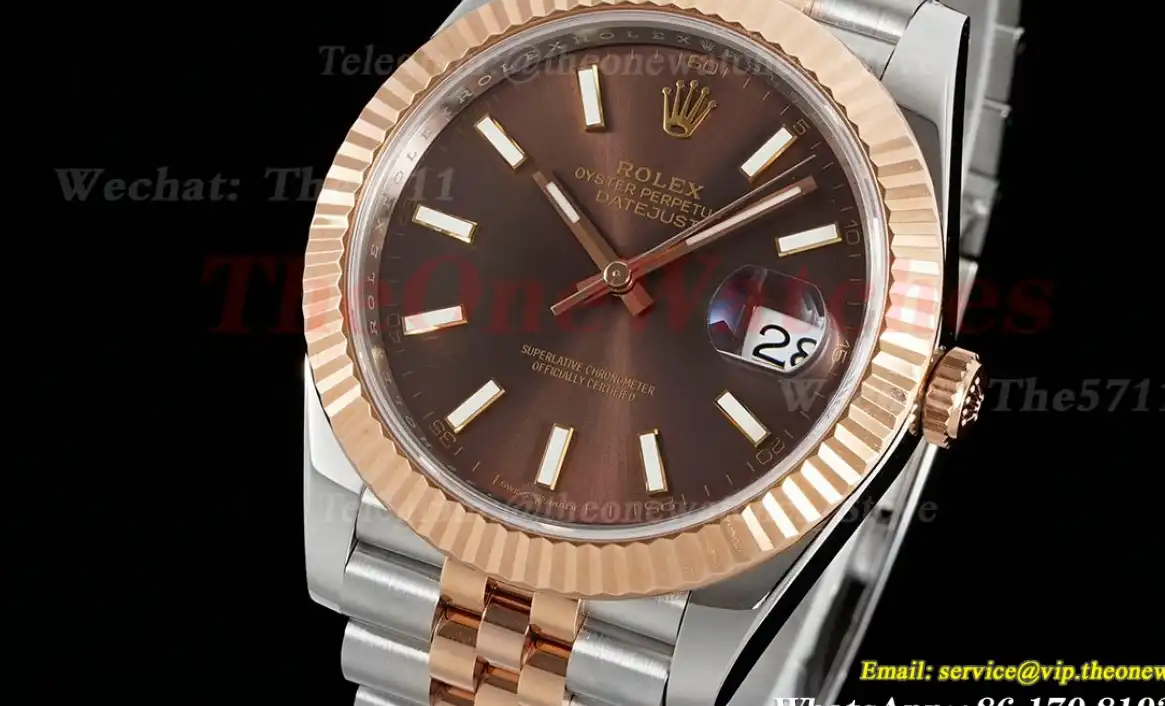 Datejust 126331 41mm Jubilee 904L SS RG Brown Stk VSF VS3235