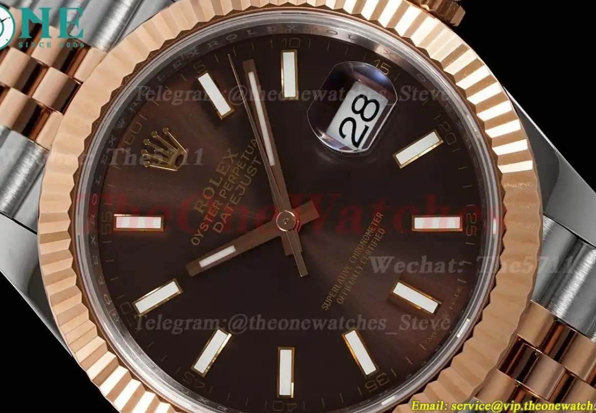 Datejust 126331 41mm Jubilee 904L SS RG Brown Stk VSF VS3235