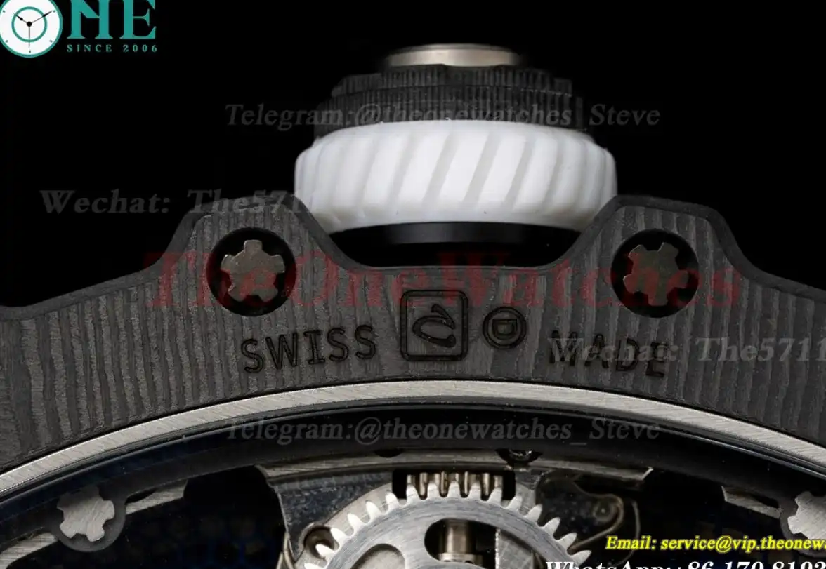 RM21-01 Tourbillon Transparent Skeleton Dial With White Rubber strap RMF