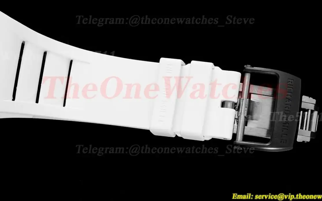 RM035-02 Carbon RU Skeleton Dial on White Strap ZF NH05