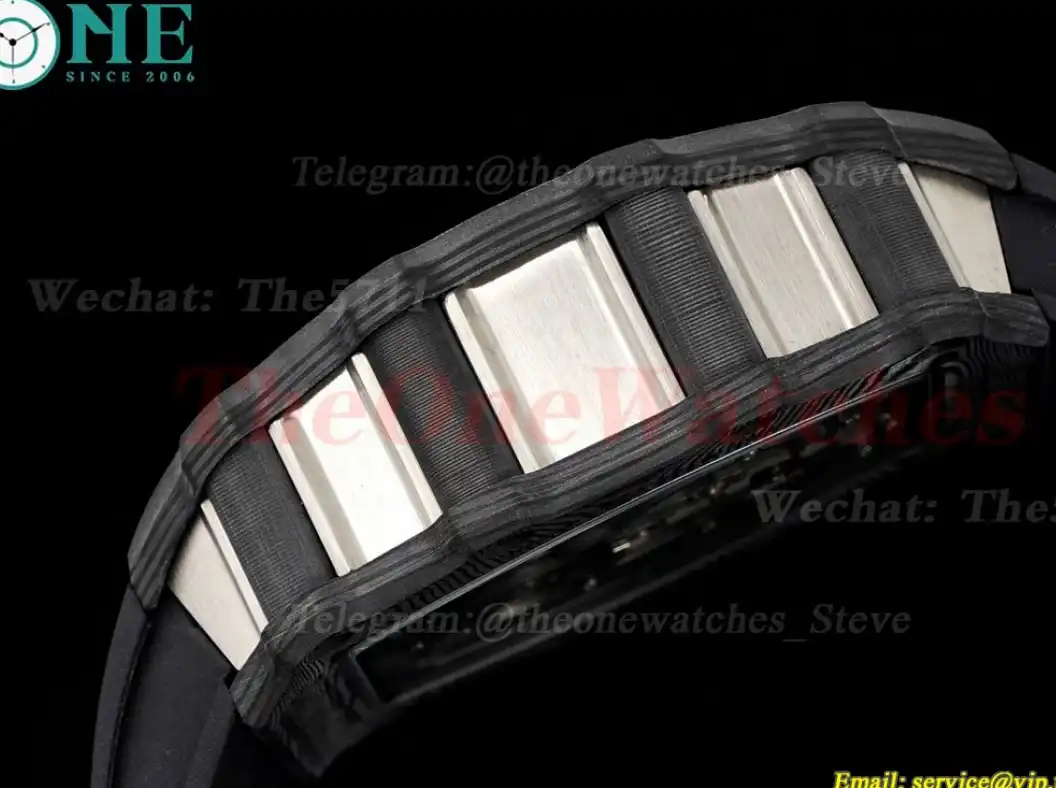 RM21-01 Tourbillon Transparent Skeleton Dial With Black Rubber strap RMF