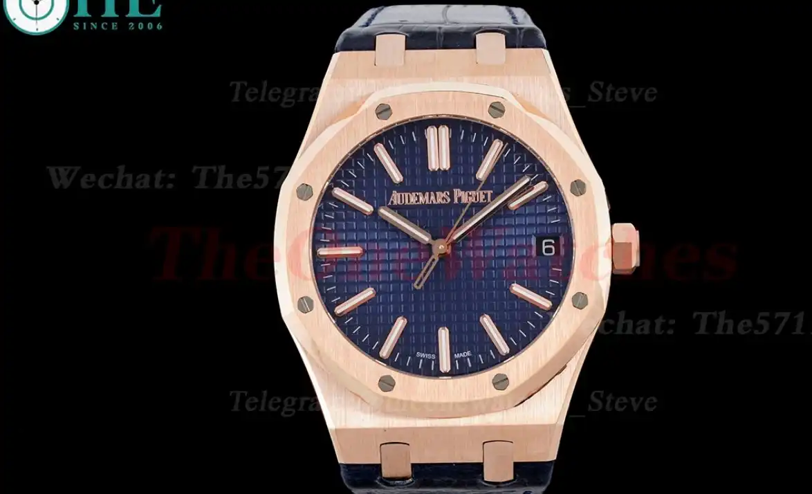 Royal Oak 15510 41mm RG LE Blue Stk BF A4302