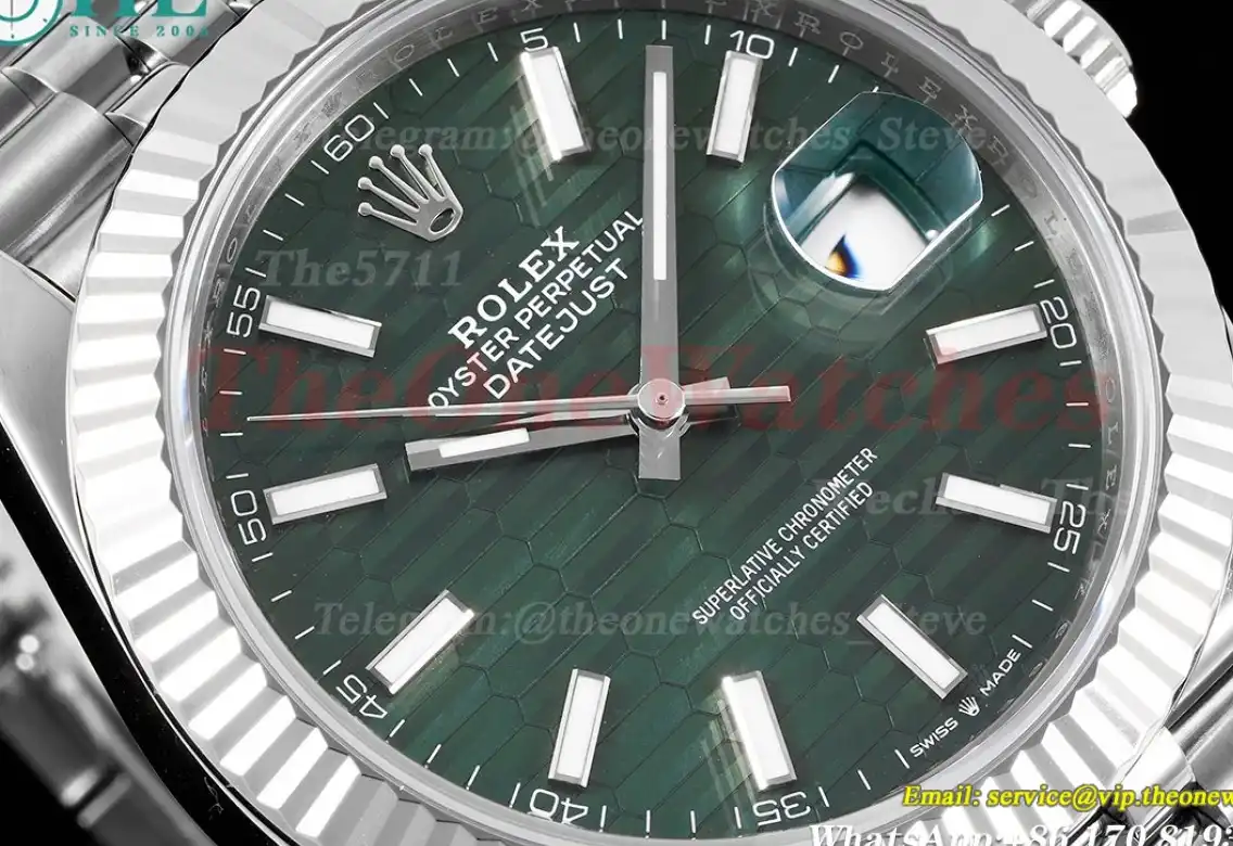 Datejust 126334 41mm Jub SS SS Green Textured Dial VSF VS3235