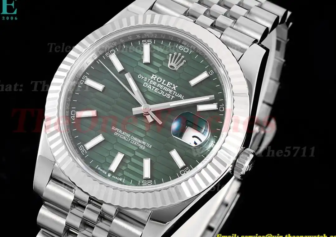 Datejust 126334 41mm Jub SS SS Green Textured Dial VSF VS3235