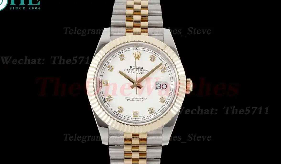 Datejust 126233 36MM Jub 904L White Dia SS YG Wrapped GMF A2824