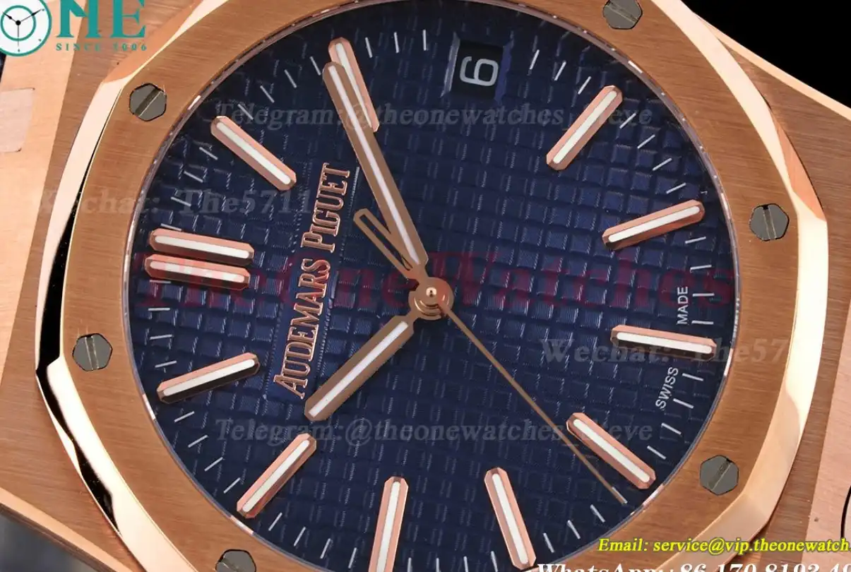 Royal Oak 15510 41mm RG LE Blue Stk BF A4302