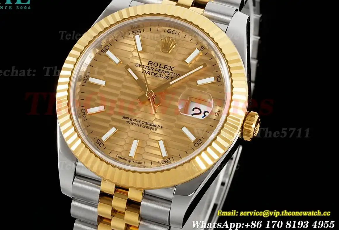 Datejust 126333 41mm Jub SS YG Gold Textured Dial VSF VS3235