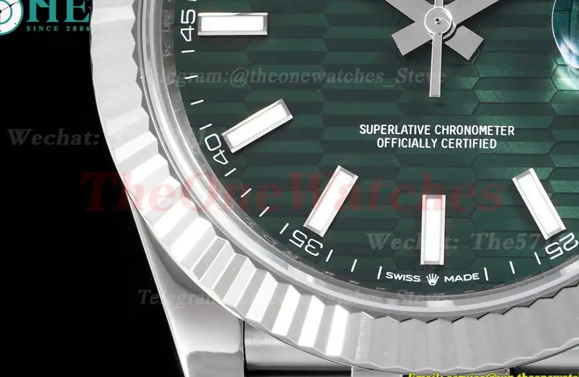 Datejust 126334 41mm Jub SS SS Green Textured Dial VSF VS3235