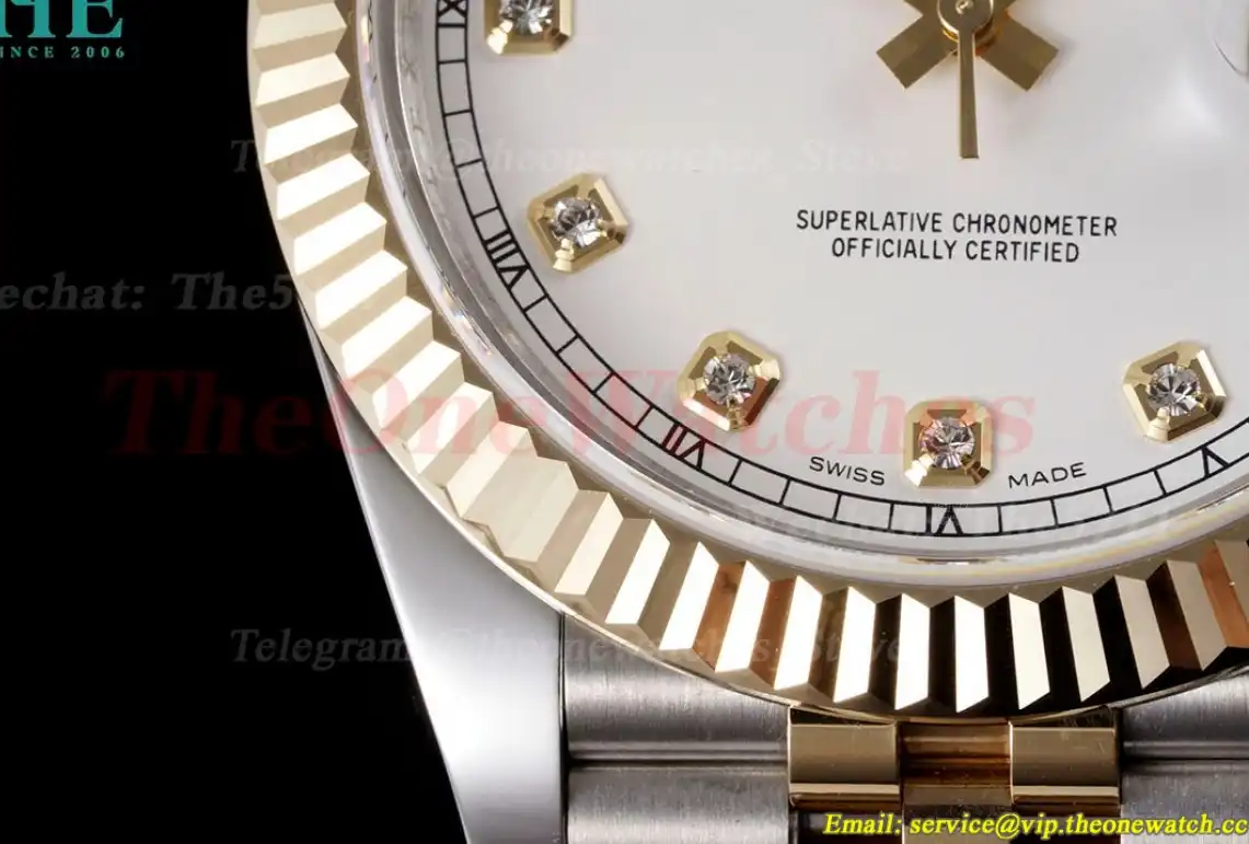 Datejust 126233 36MM Jub 904L White Dia SS YG Wrapped GMF A2824