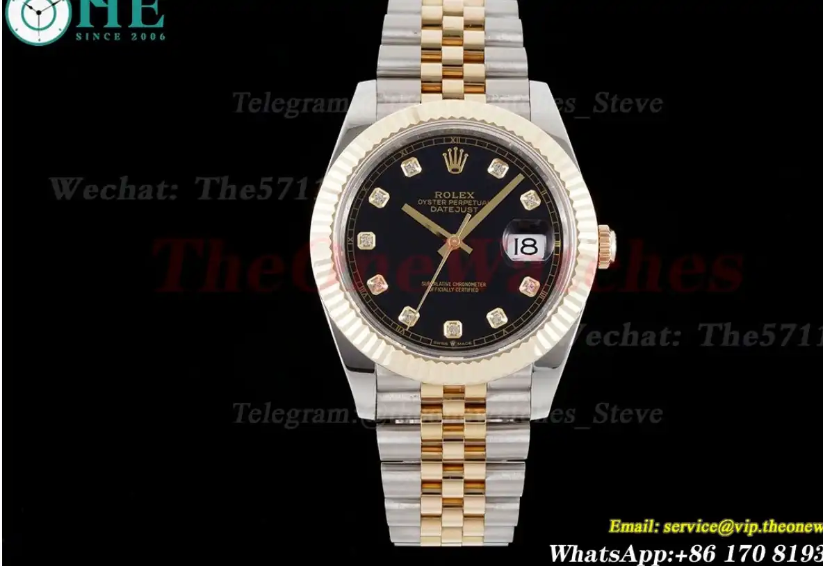 Datejust 126233 36MM Jub 904L Black Dia SS YG Wrapped GMF A2824