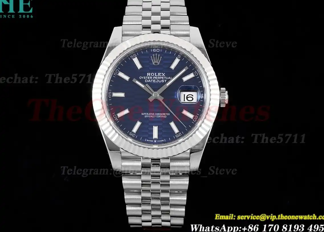 Datejust 126334 41mm Jub SS SS Blue Textured Dial VSF VS3235