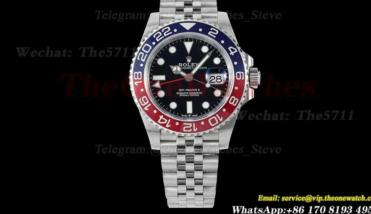 GMT Master II 126710 Pepsi Jub 40mm SS SS Black Dial APF VR3285