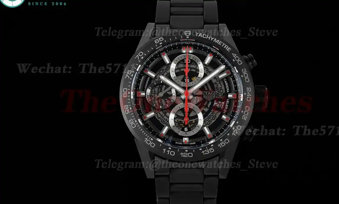 Carrera Cal. HEUER 01 43mm CER CER Blk XF A1887 Chrono