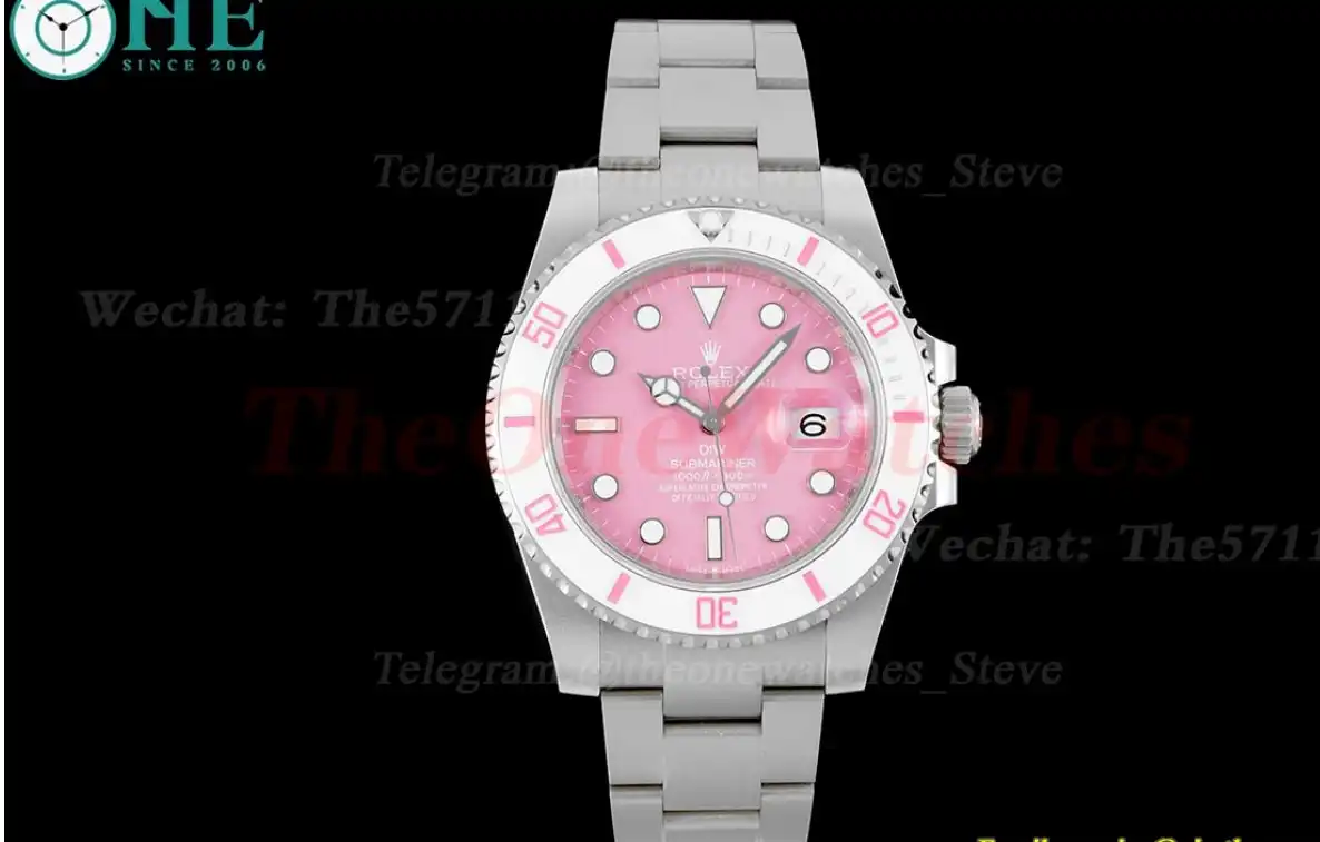 Submariner DIW 40mm 904L TI TI  Pink Dial DIWF VR3135