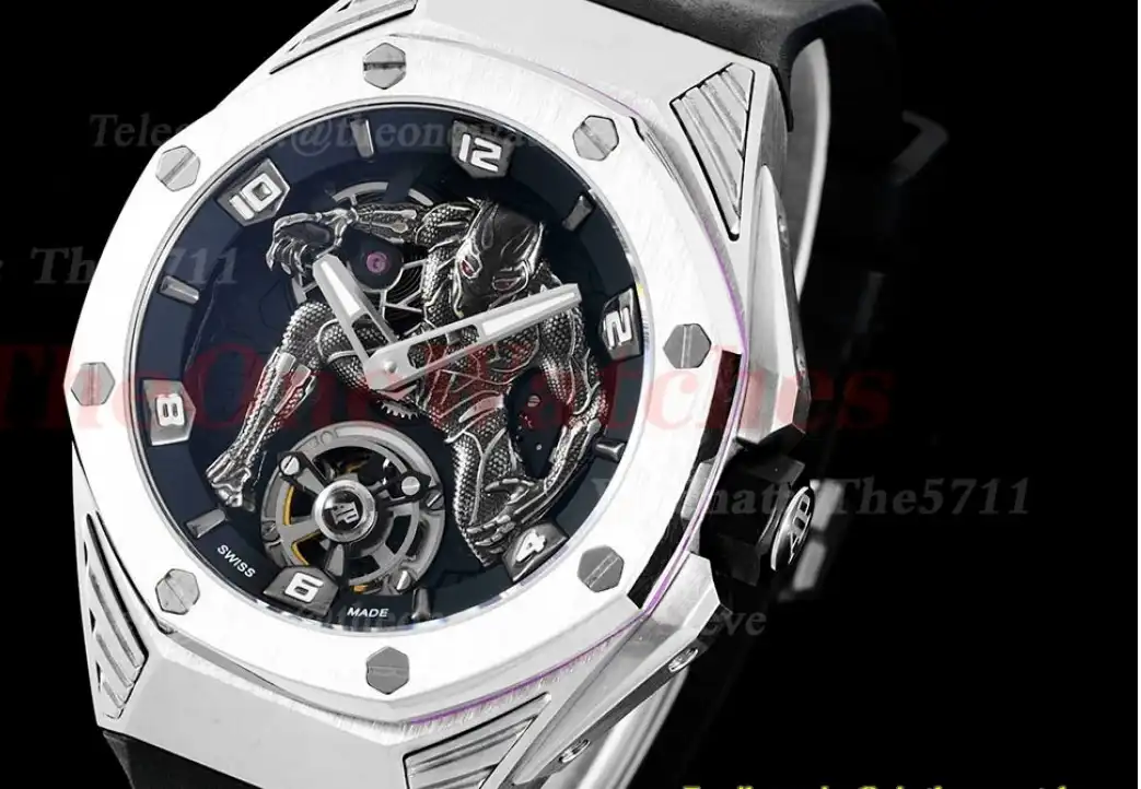 Audemars Piguet Royal Oak Concept 42mm Black Panther Titanium RU Fake Tourbillon