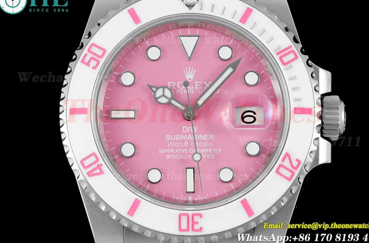 Submariner DIW 40mm 904L TI TI  Pink Dial DIWF VR3135