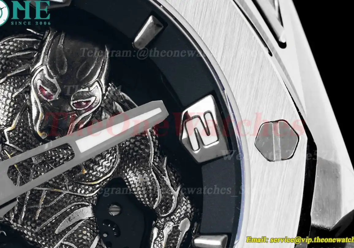 Audemars Piguet Royal Oak Concept 42mm Black Panther Titanium RU Fake Tourbillon