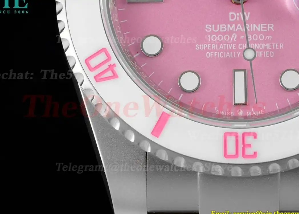 Submariner DIW 40mm 904L TI TI  Pink Dial DIWF VR3135