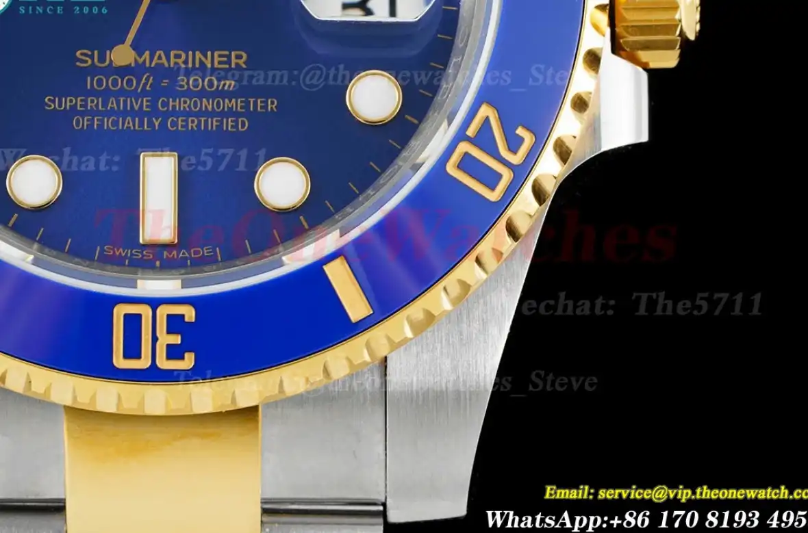 Submariner 116613LB Bluesy 40mm 904L YG SS Blue King VS3135