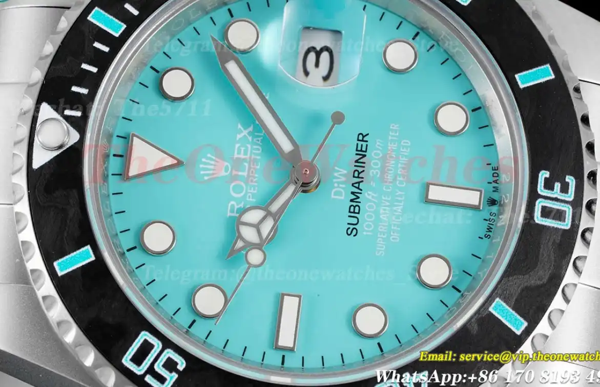 Submariner DIW 40mm 904L TI TI Tiffany Dial DIWF VR3135