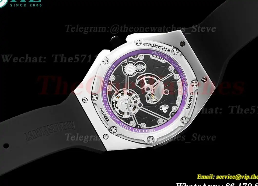 Audemars Piguet Royal Oak Concept 42mm Black Panther Titanium RU Fake Tourbillon