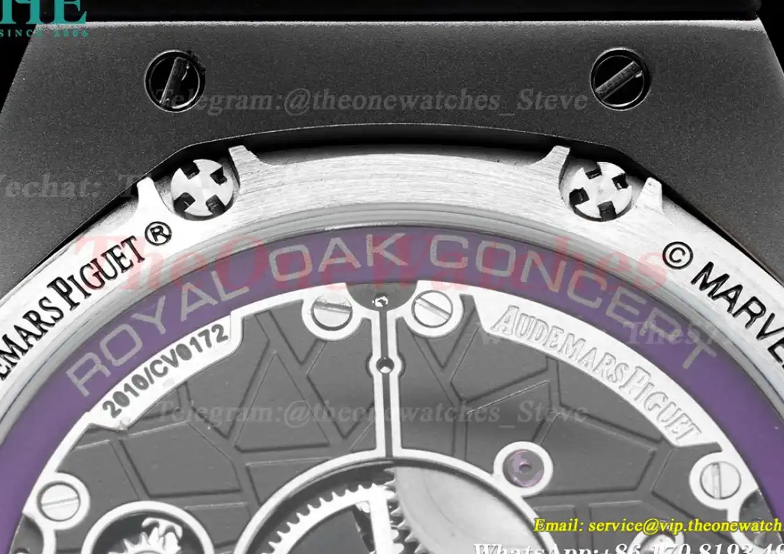 Audemars Piguet Royal Oak Concept 42mm Black Panther Titanium RU Fake Tourbillon