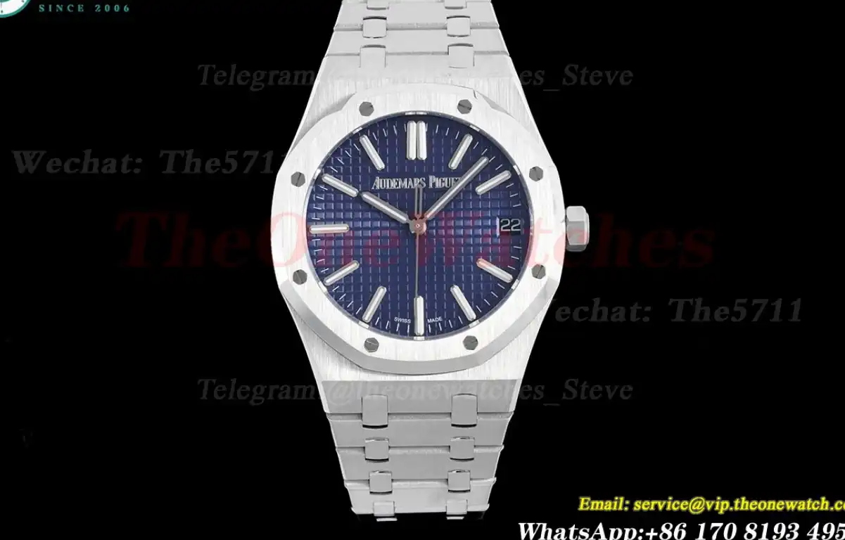 Royal Oak 15510 41mm SS SS Blue Stk BF A4302