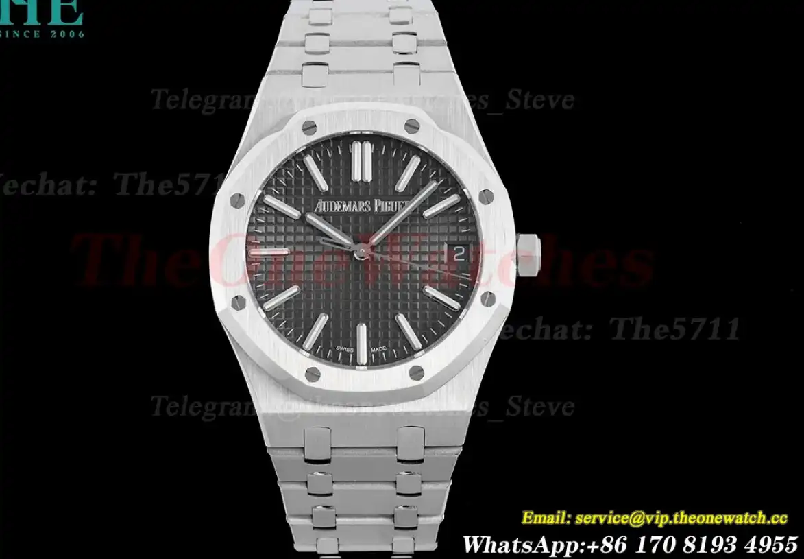 Royal Oak 15510 41mm SS SS Grey Stk BF A4302