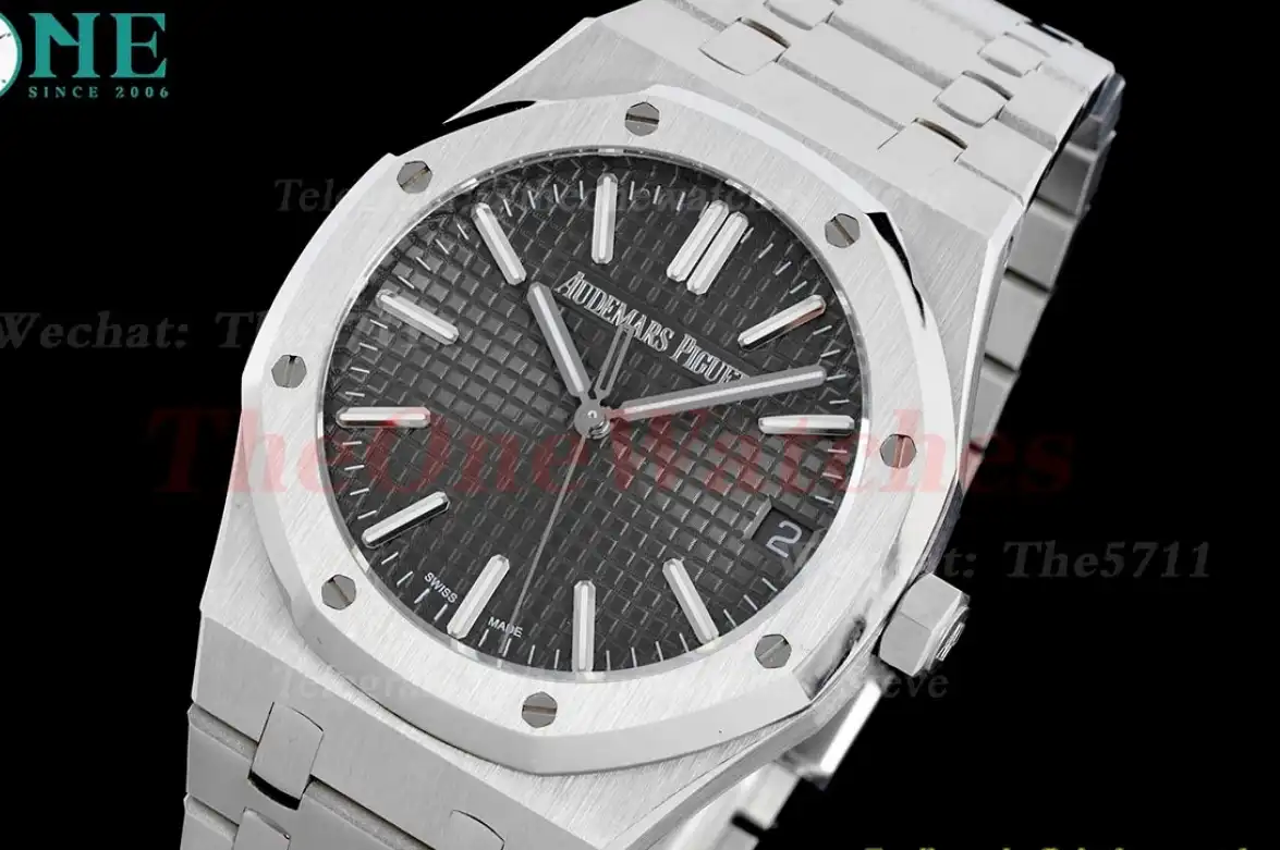 Royal Oak 15510 41mm SS SS Grey Stk BF A4302