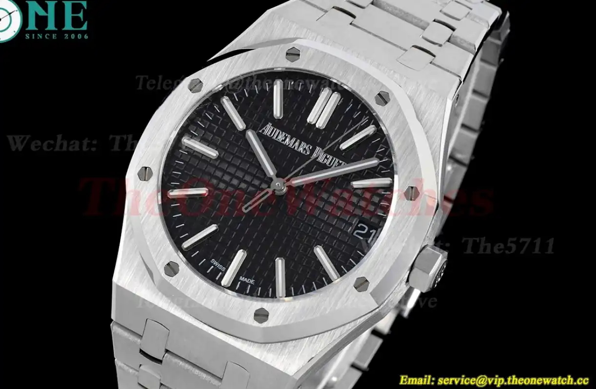 Royal Oak 15510 41mm SS SS Black Stk BF A4302