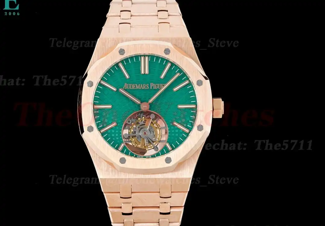 Royal Oak Tourbillon 41mm YG YG Green Stk R8F V2 Flying Tourb