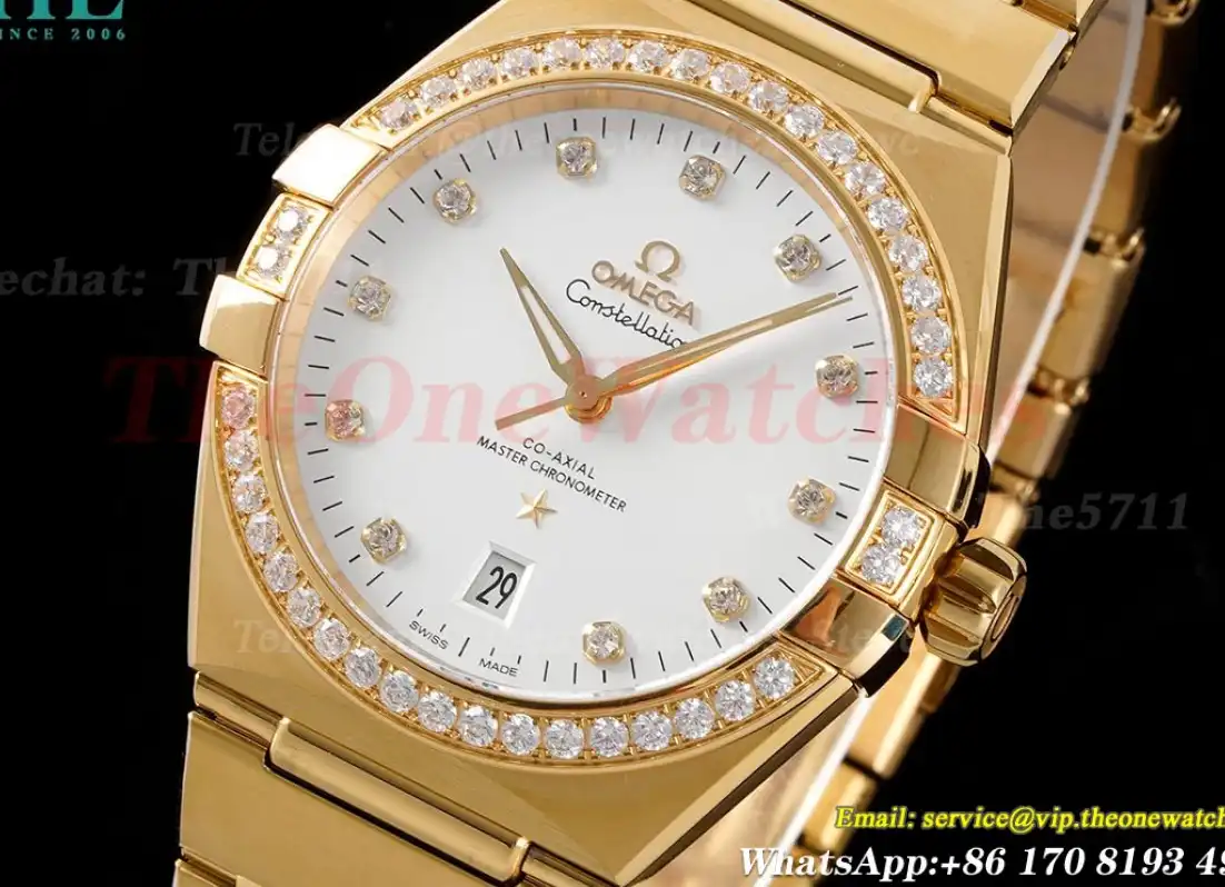 Constellation 39mm YG YG White Dia ASWF A8801