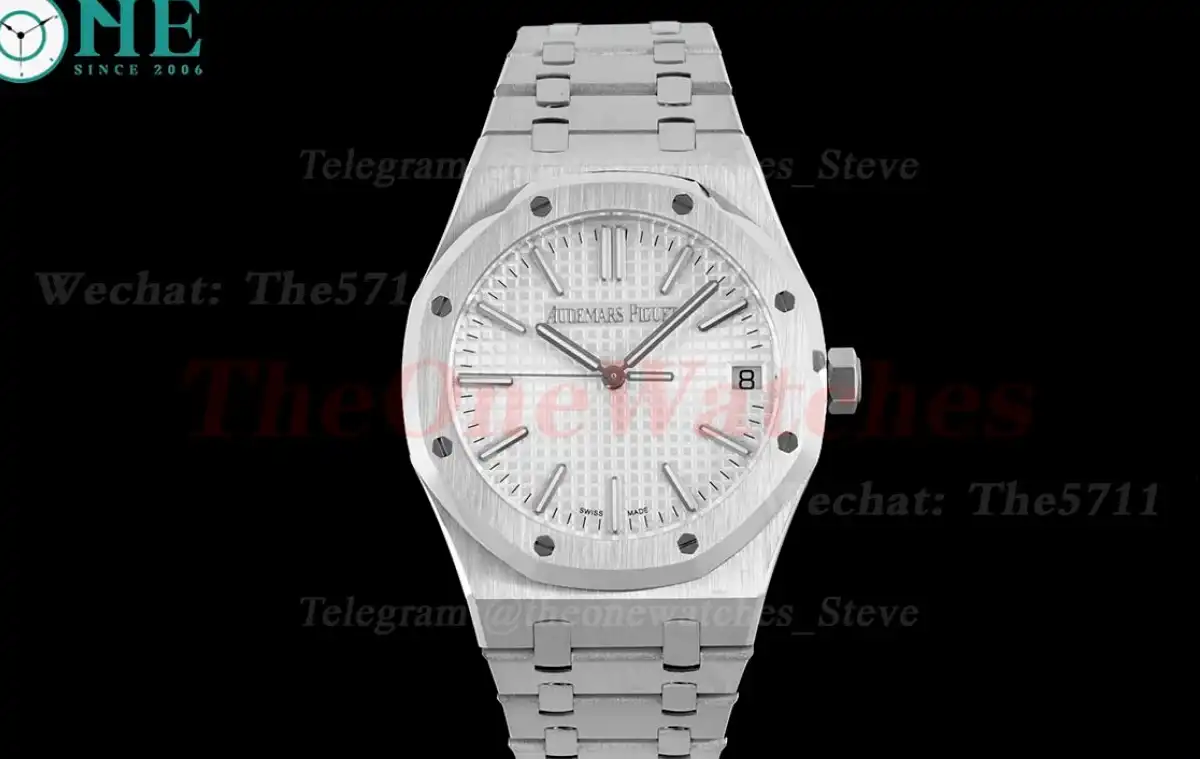 Royal Oak 15510 41mm SS SS White Stk BF A4302