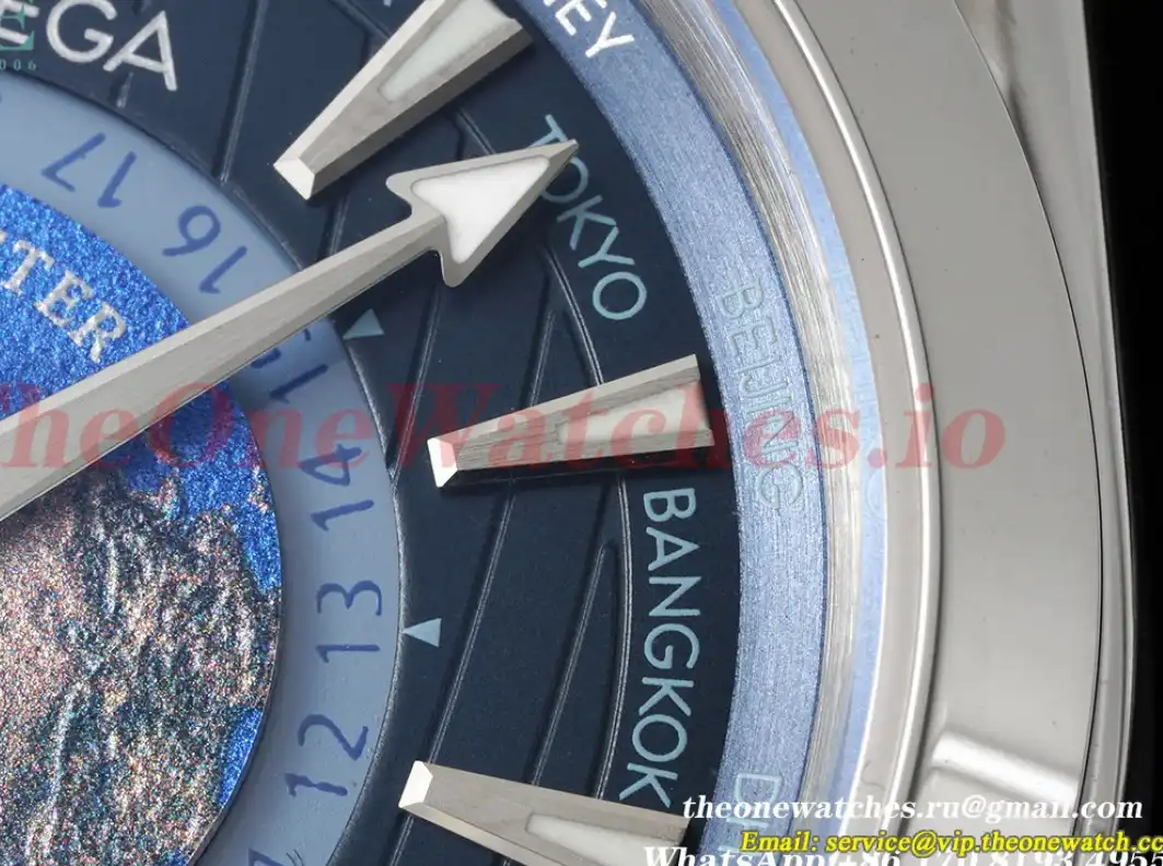 OMEGA - Aqua Terra 150M Worldtimer Blue SS SS N1F A8938