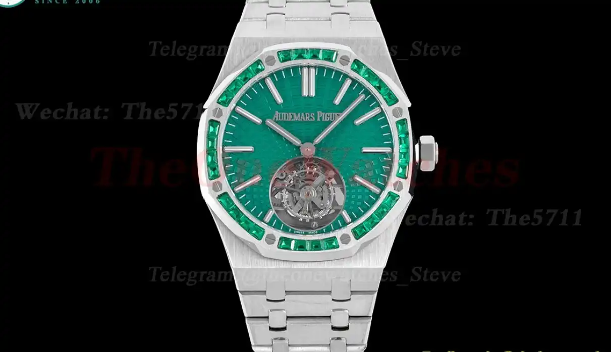 Royal Oak Tourbillon Dia 41mm SS SS Green Stk R8F V2 Flying Tourb