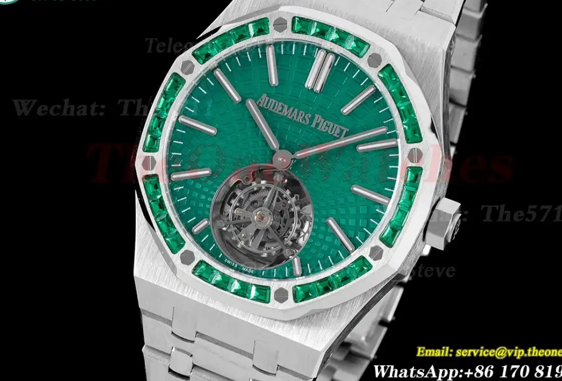 Royal Oak Tourbillon Dia 41mm SS SS Green Stk R8F V2 Flying Tourb